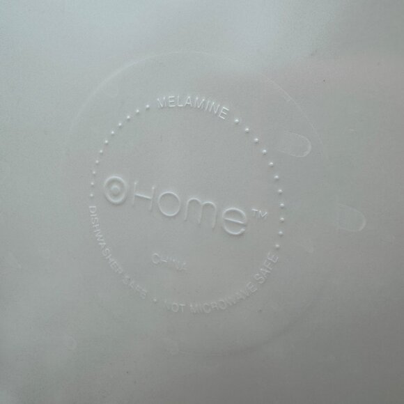 Target Home Melamine Plate Plates Dish tan and white large dinner size set of 5 - Picture 4 of 5